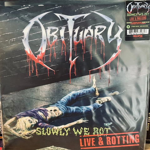 OBITUARY - SLOWLY WE ROT ( SLIME GREEN VINYL)