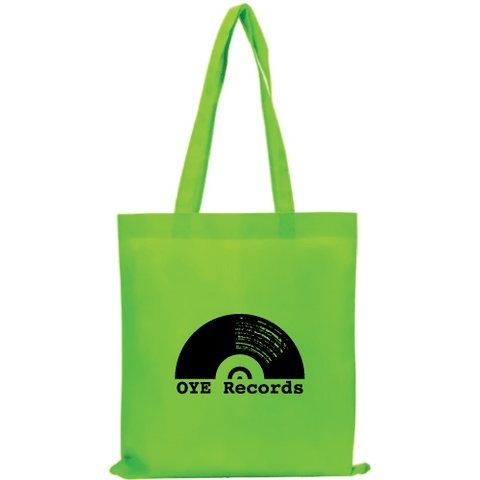 OYE RECORDS - TOTE (NON WOVEN LIME GREEN)